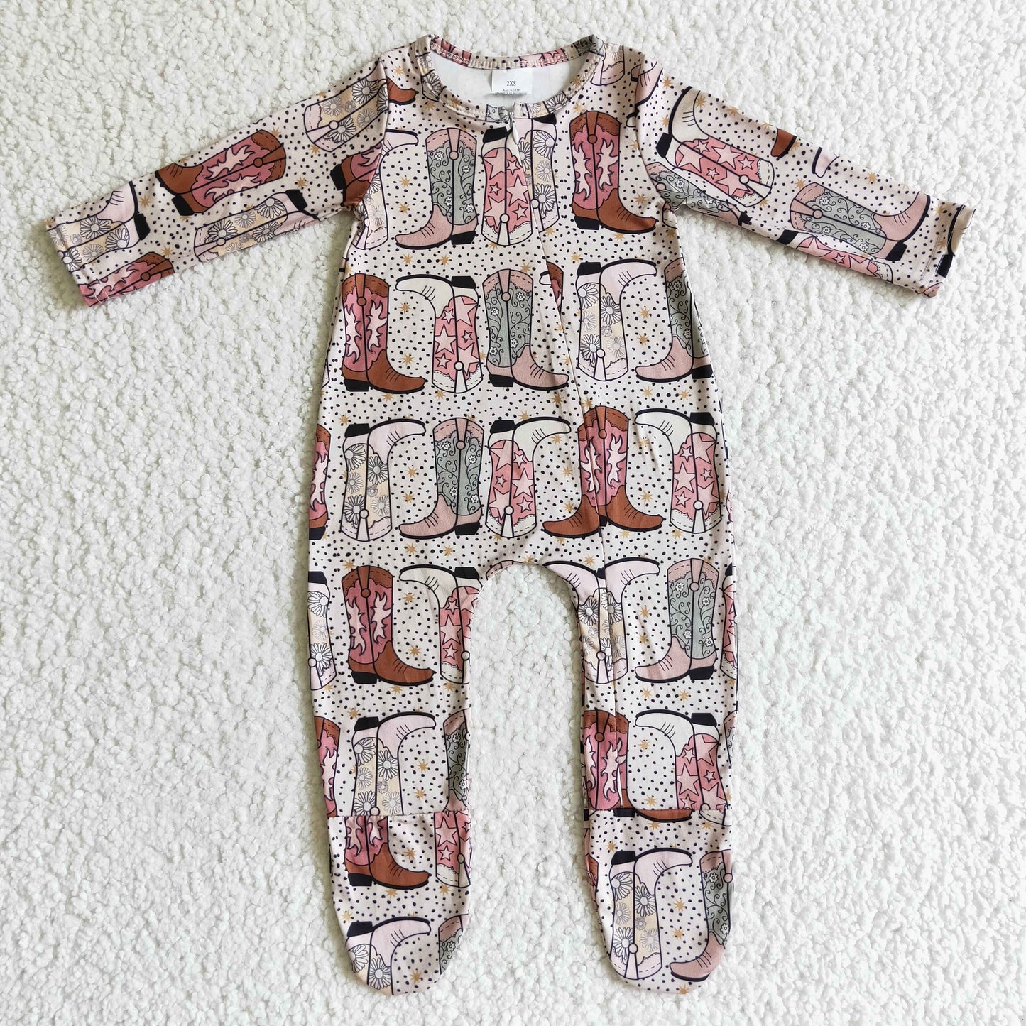 (Promotion)Baby fall FOOTED romper LR0070