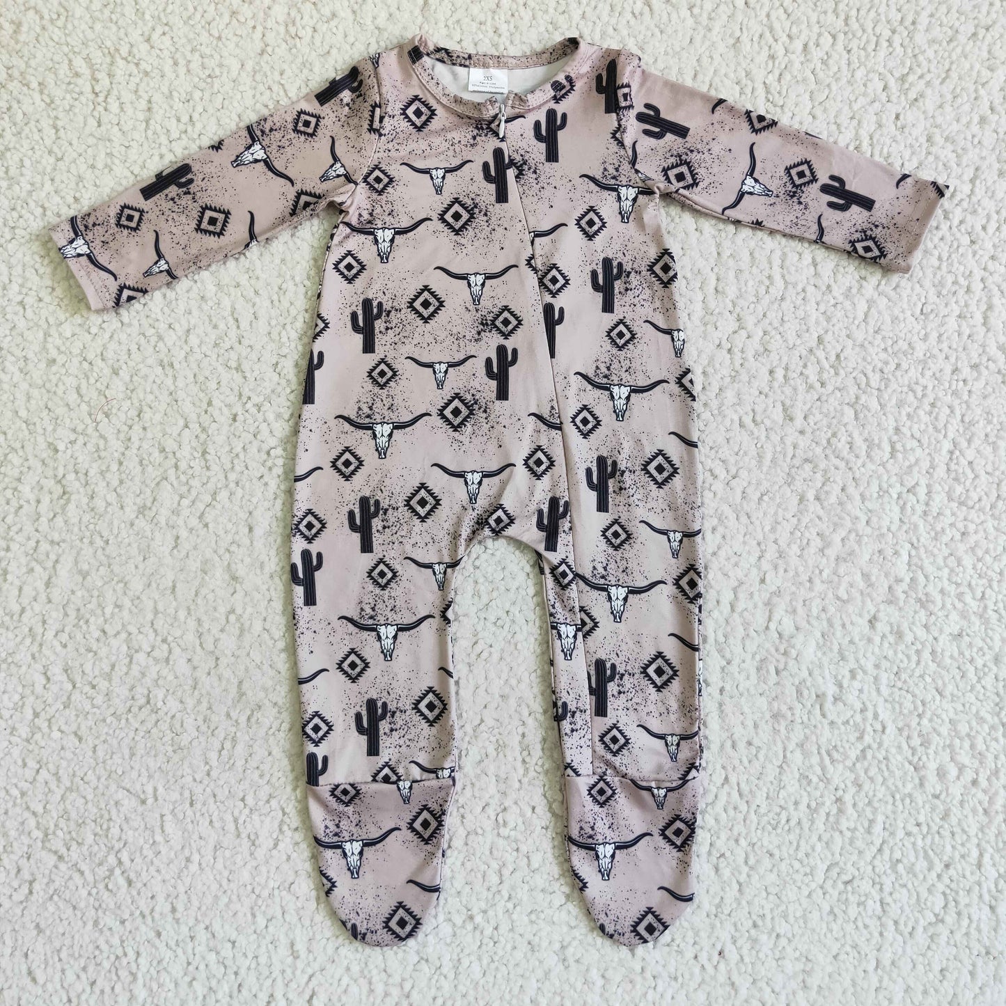 (Promotion)Baby Western design FOOTED fall romper LR0074