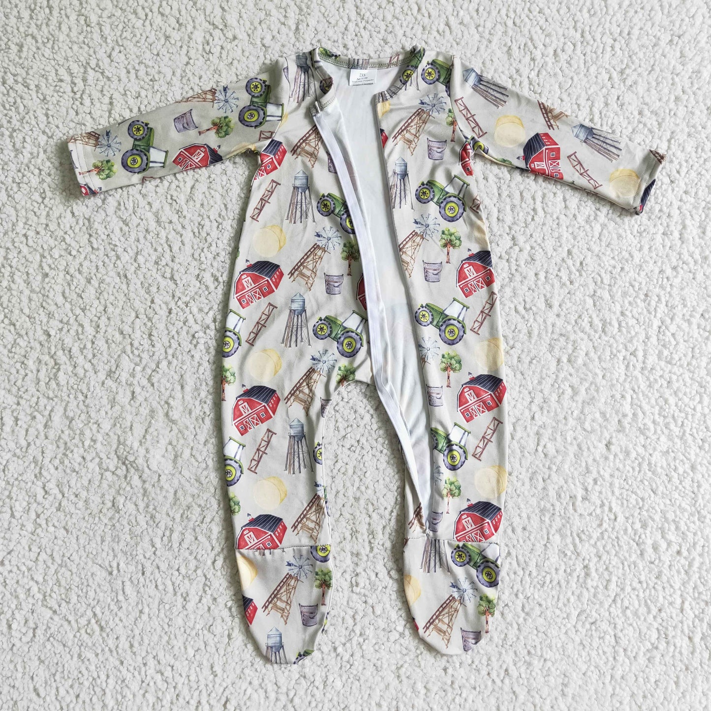 (Promotion)Baby fall FOOTED romper LR0099