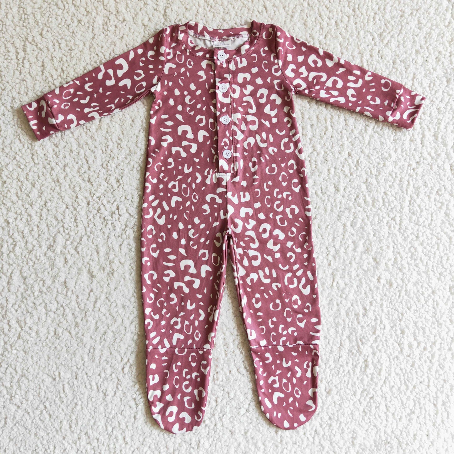 (Promotion)Baby girls FOOTED fall romper      LR0117