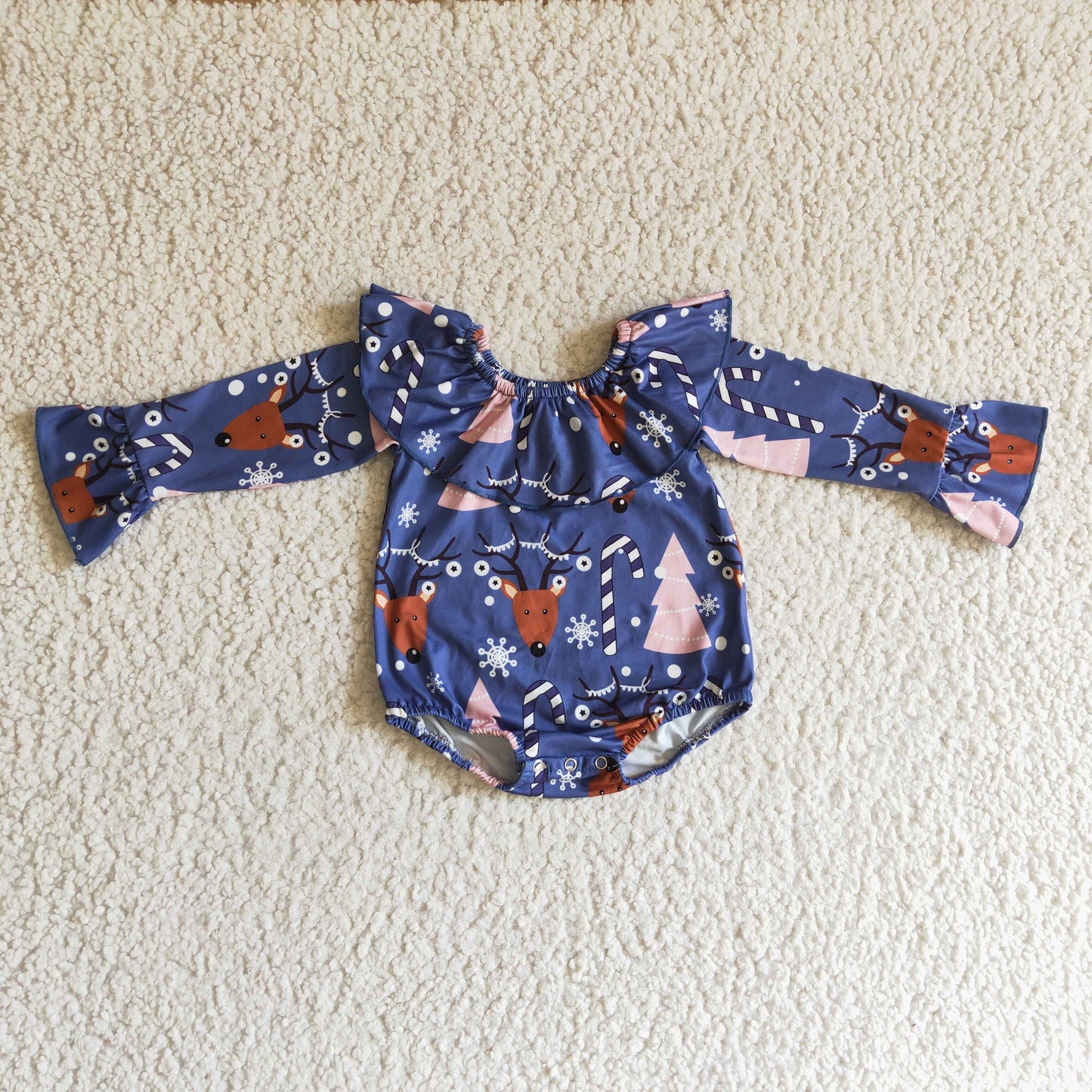 Baby Christmas reindeer design romper LR0165