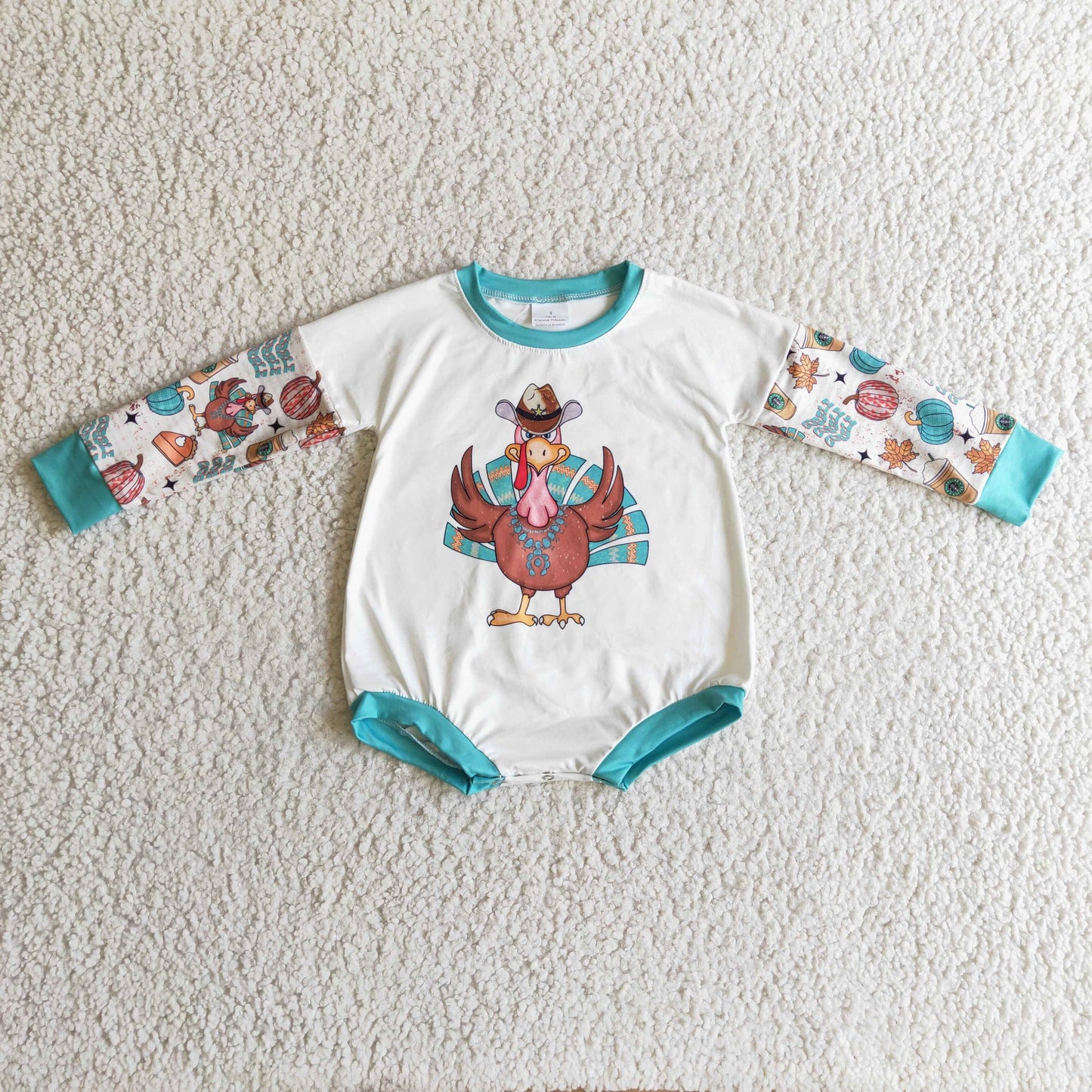 Girls Thanksgiving romper LR0170
