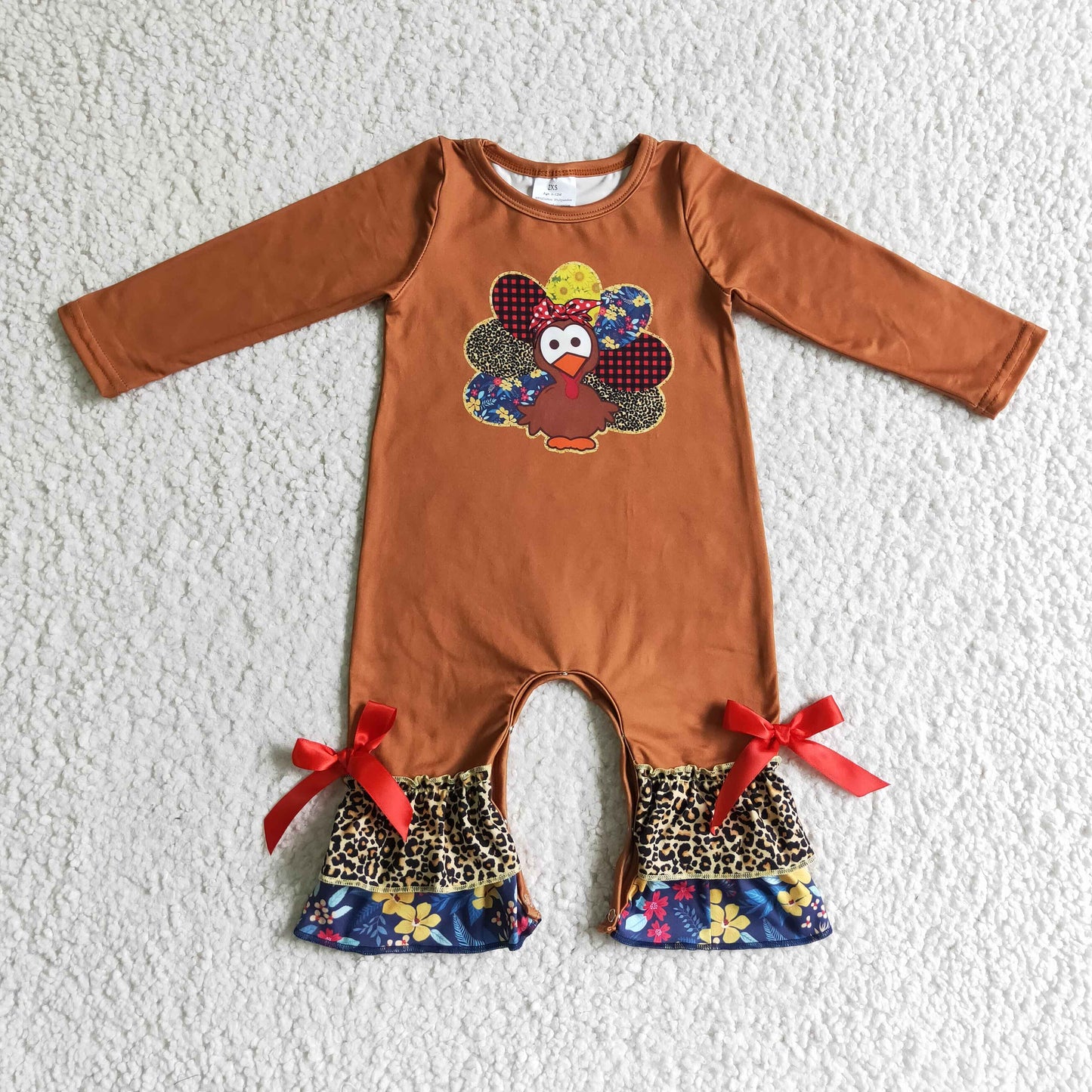Girls Thanksgiving romper LR0171