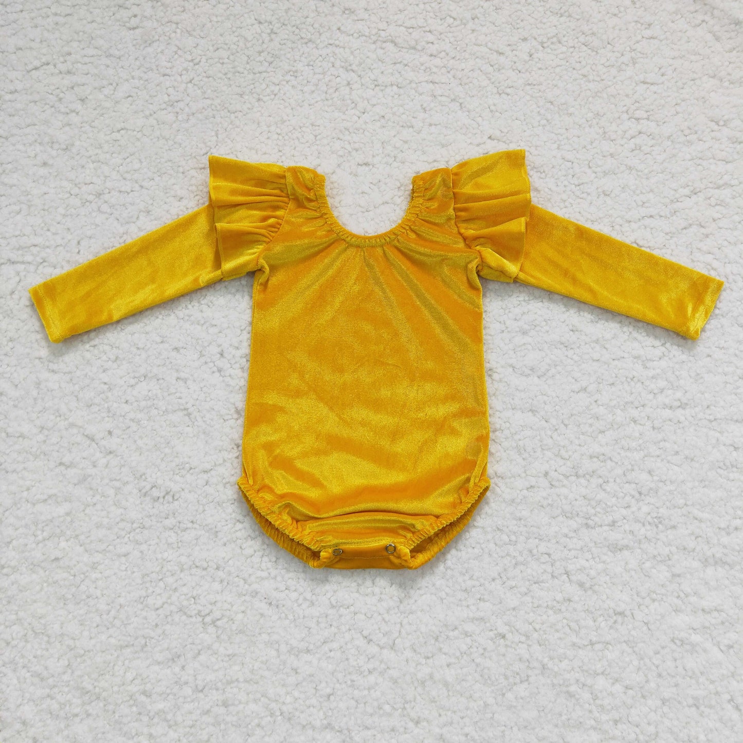 Girls long sleeve golden velvet leotard    LR0210