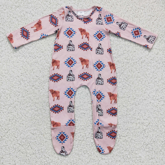 Girls winter FOOTED romper    LR0224