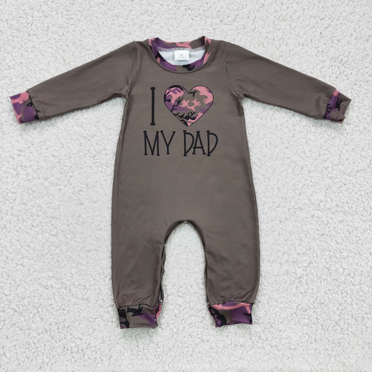 Boys I LOVE MY DAD Camo print romper   LR0236