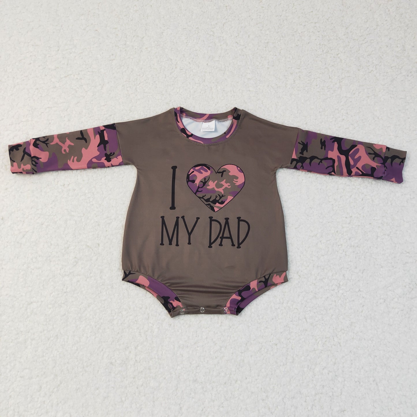 Baby I LOVE MY DAD Camo print romper   LR0237