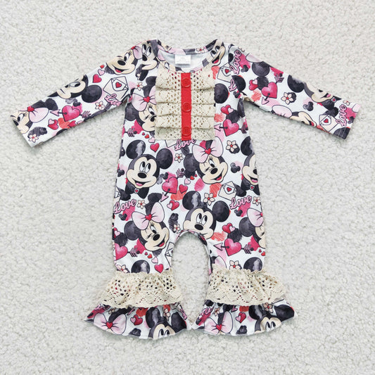 Baby girls Valentines day romper  LR0245
