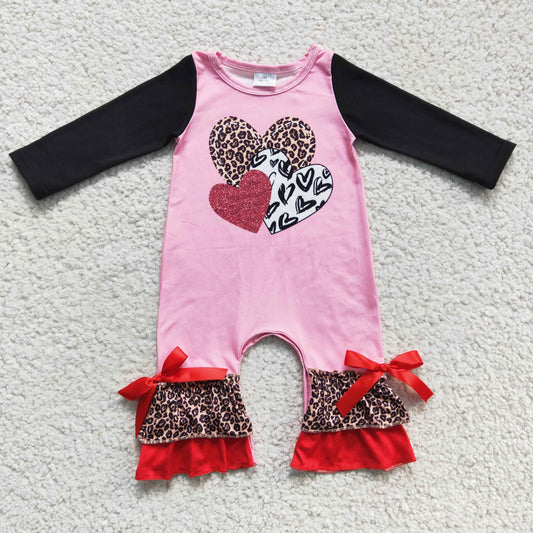 Baby girls Valentine's Day romper   LR0251