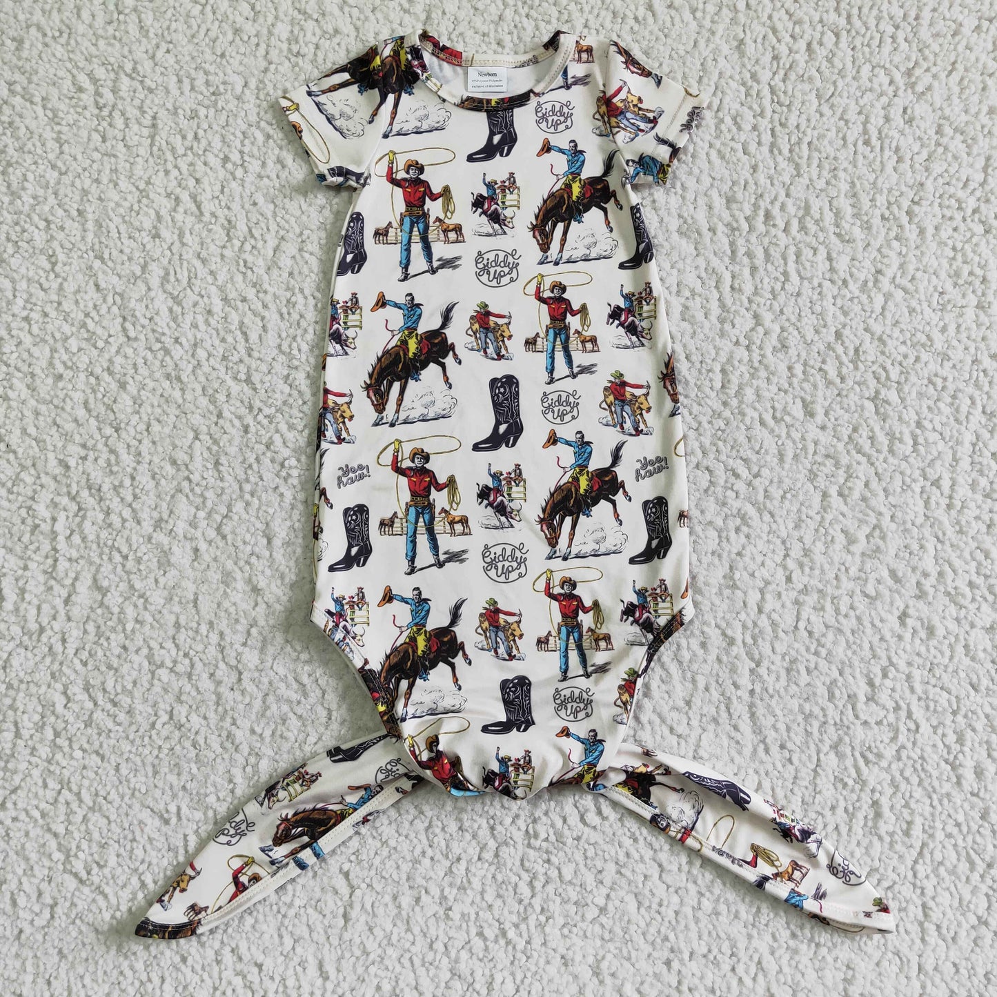 (Promotion)New Born Short Sleeve Sleepwear Gowns Baby Pajamas Western Styles