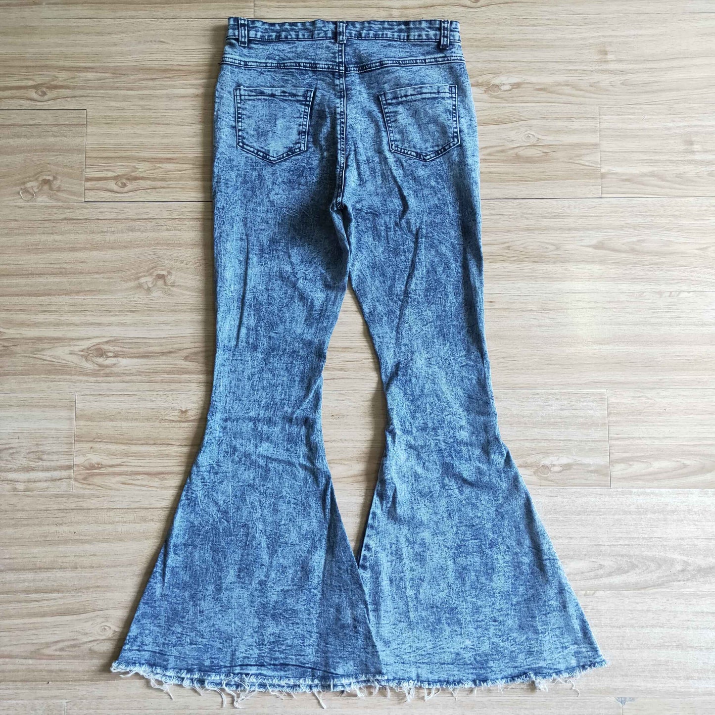 Adult blue danim bell bottom jeans P0011
