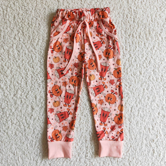 Girls punpkin legging pants    P0026
