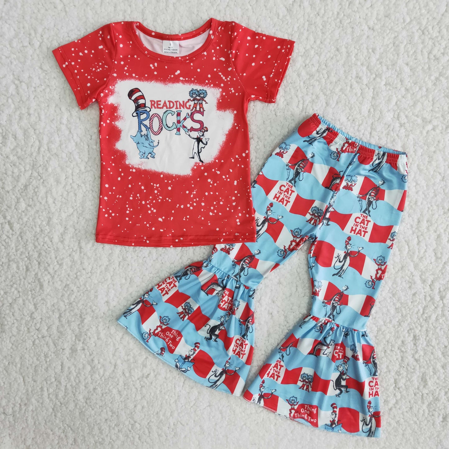 (Promotion)Short sleeve bell bottom pants outfits B16-12