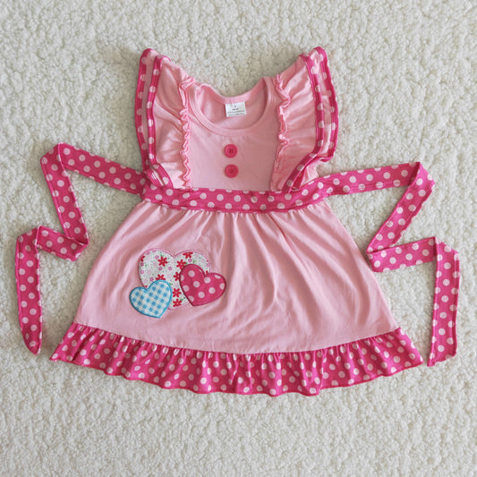 B13-15Baby girls Valentine's Day dress embroideried styles