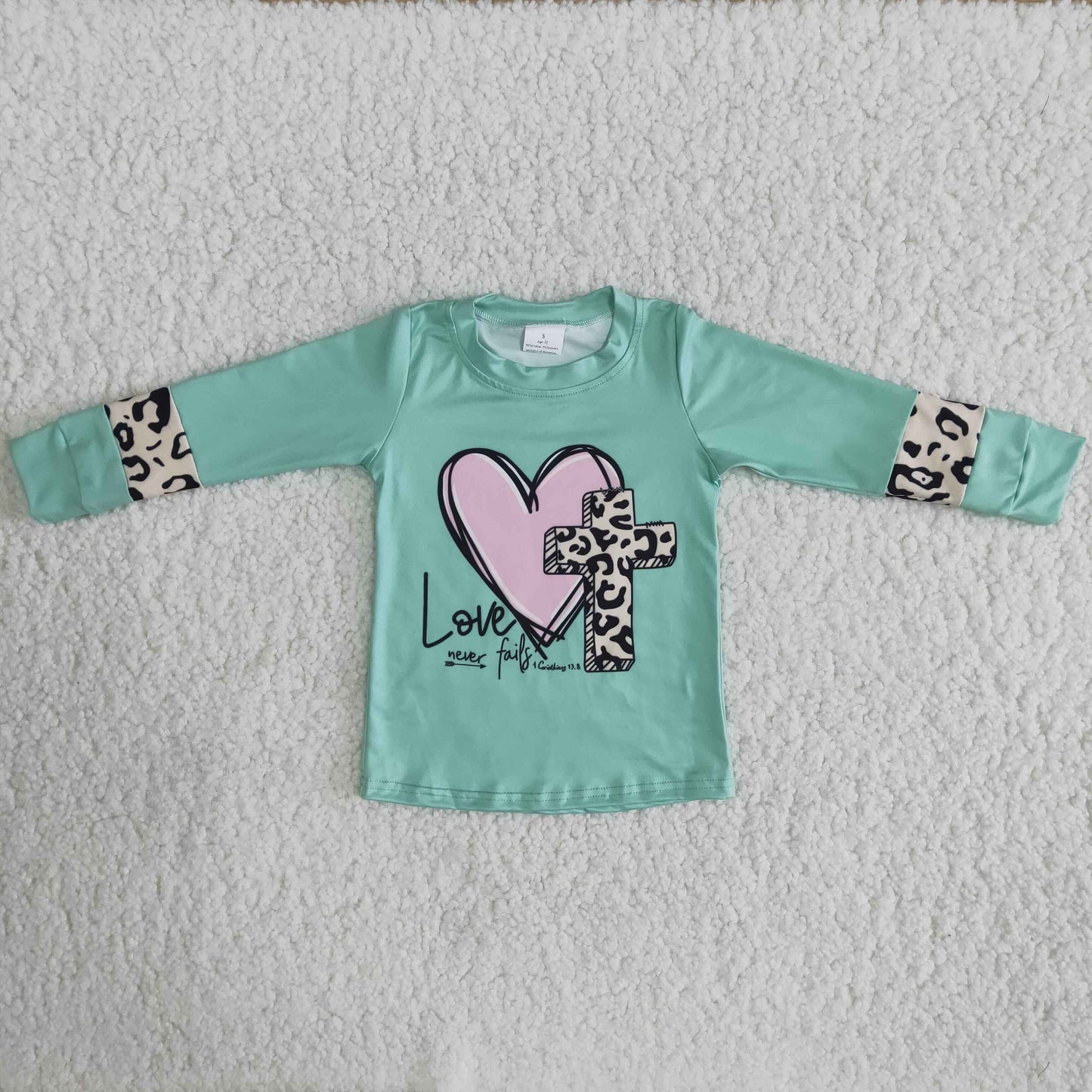 Girls long sleeve Easter top 6 B10-18