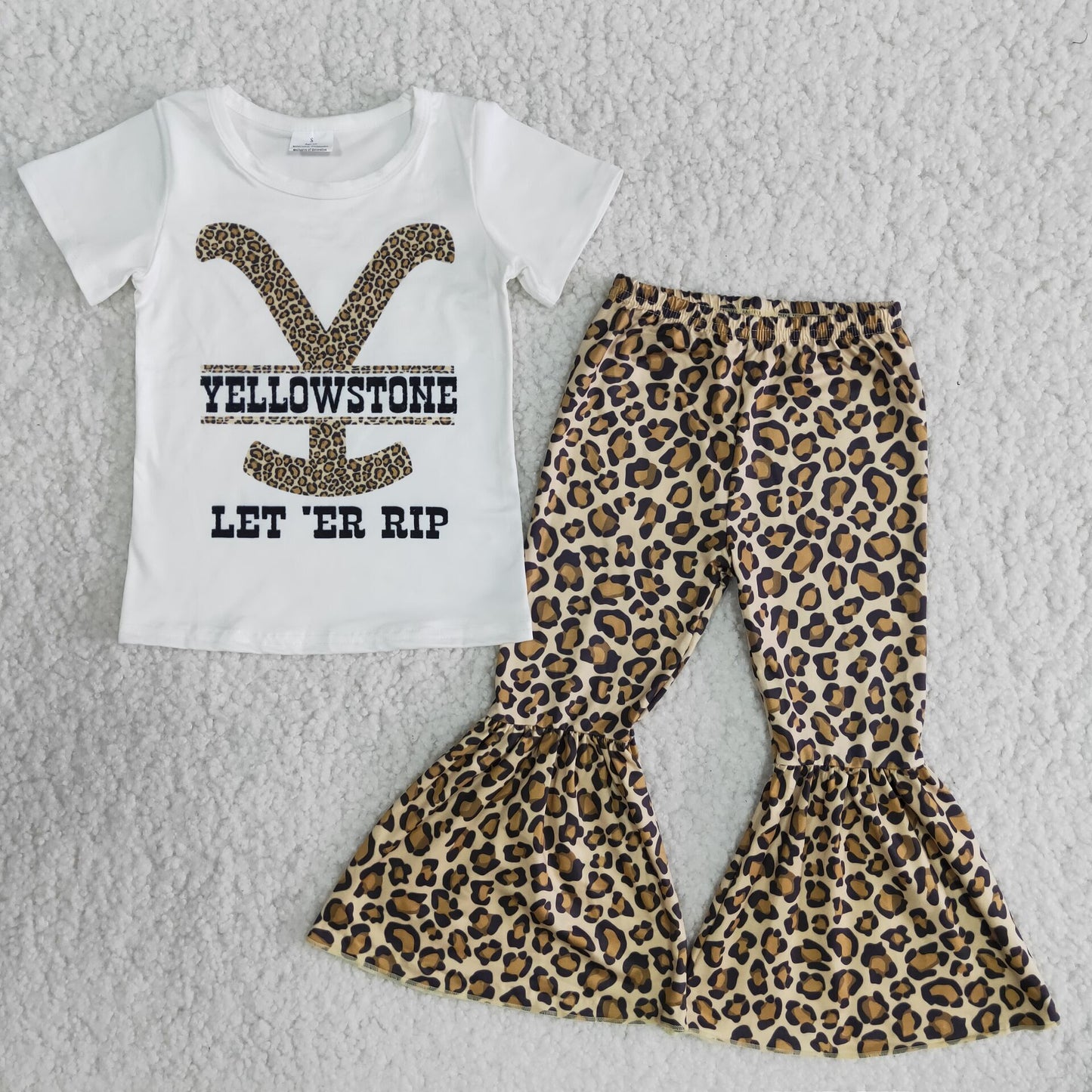 (Promotion)Short sleeve bell bottom pants outfits E7-26