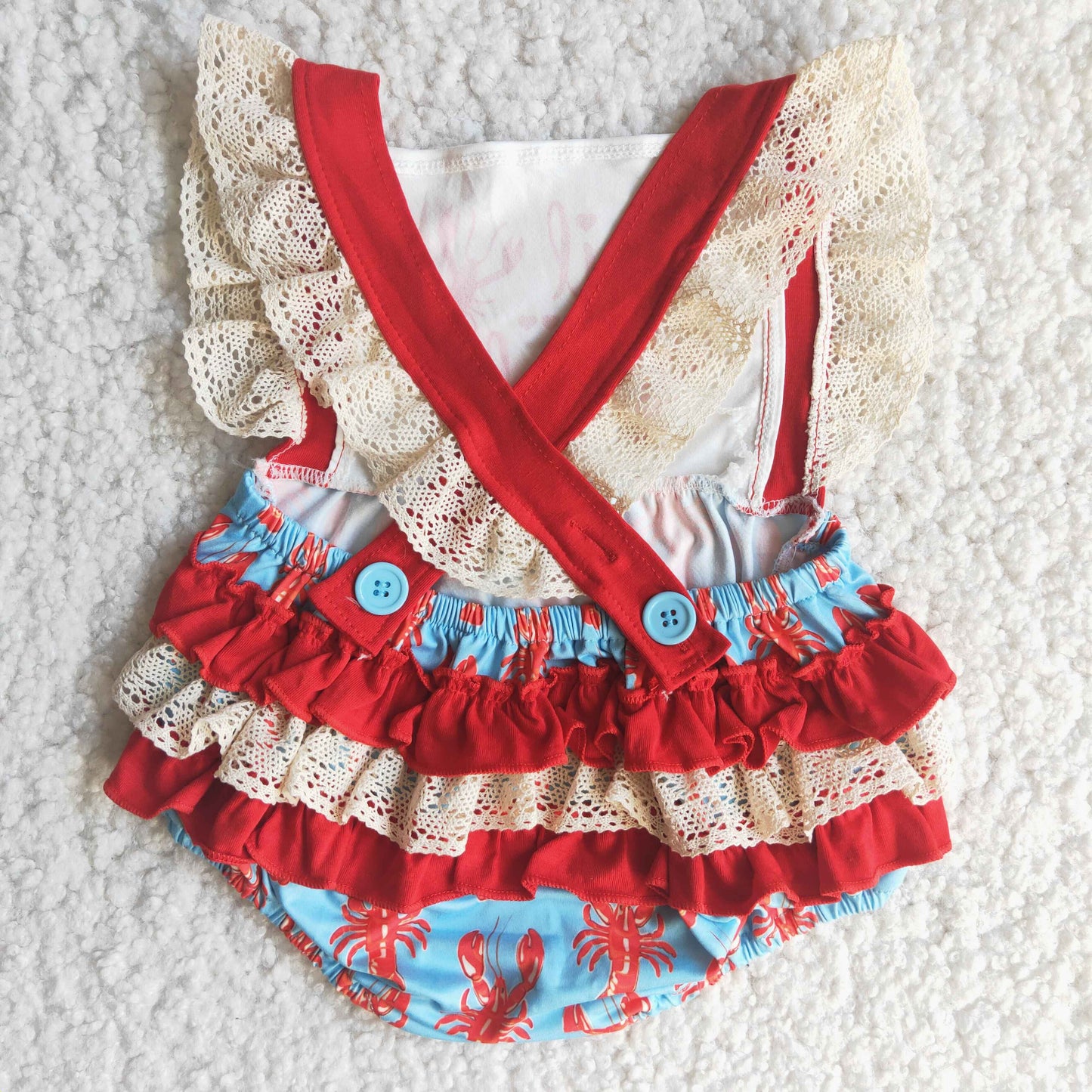 C15-27Baby girls bubble romper