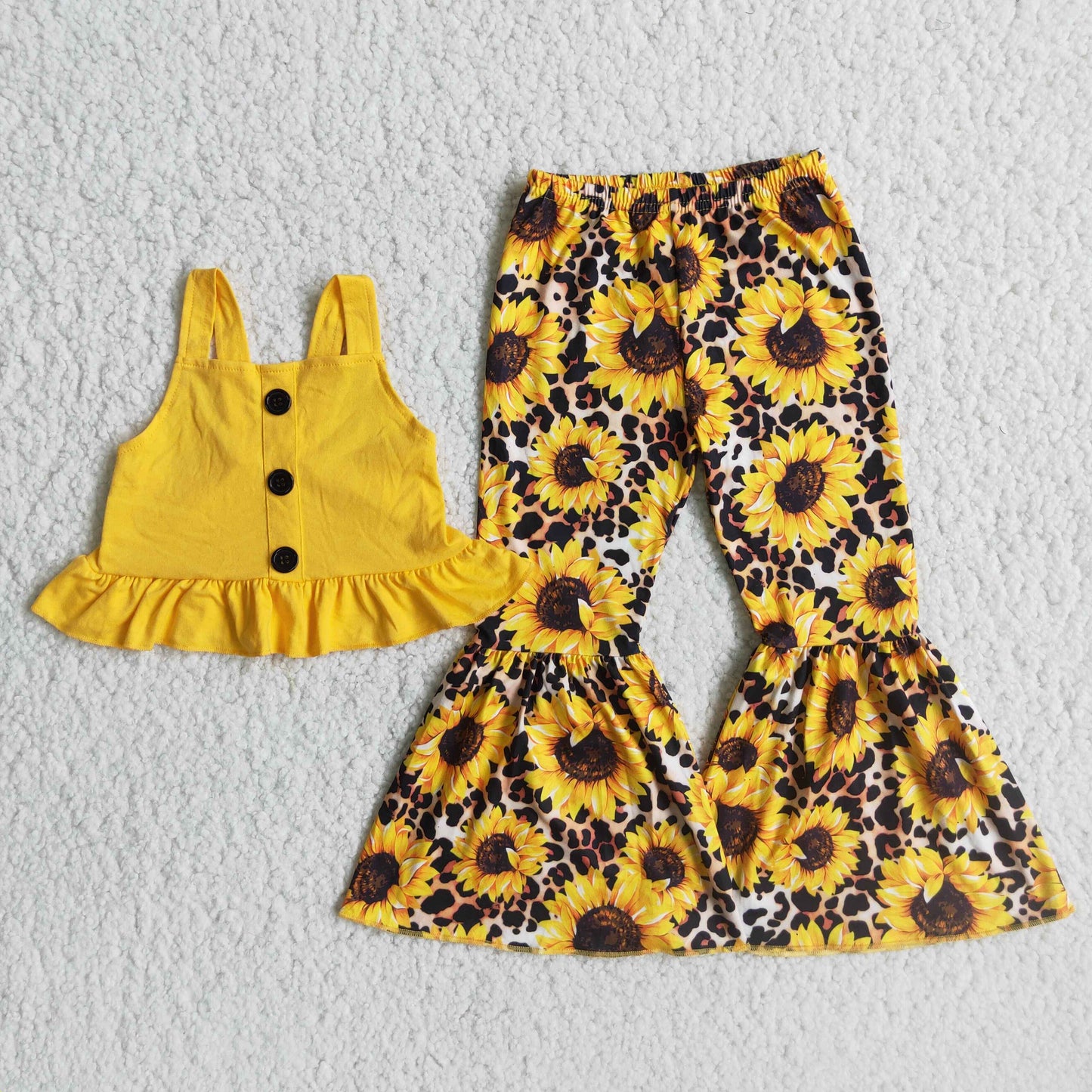 (Promotion)C8-22Sleeveless top bell bottom pants ourfits