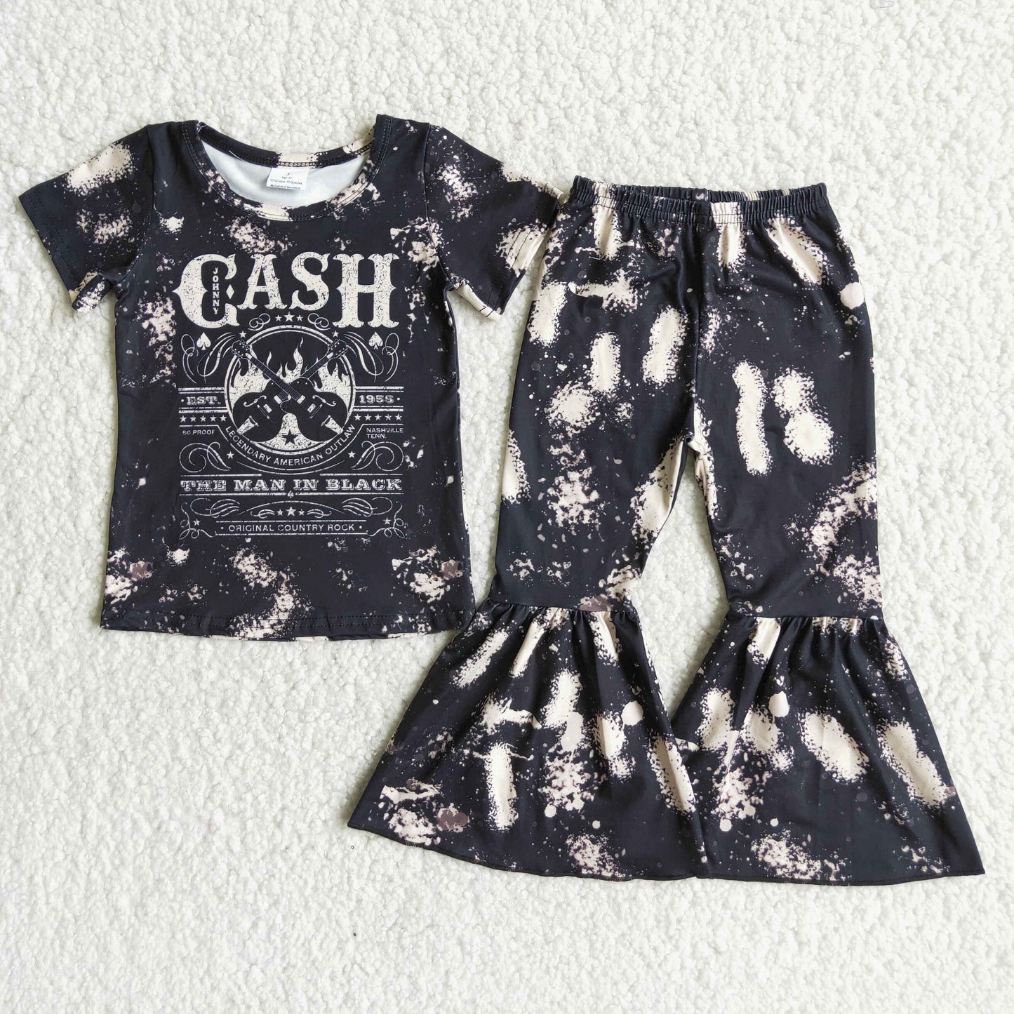 (Promotion)Short sleeve bell bottom pants outfits A5-13