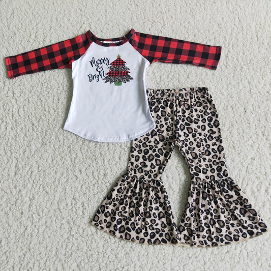 Long sleeve bell bottom pants Christmas outfits   6 A25-13