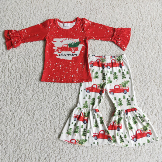 Long sleeve bell bottom pants Christmas outfits