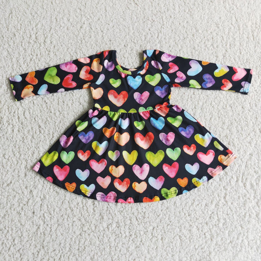 Long sleeve knee length Valentine's Day dress