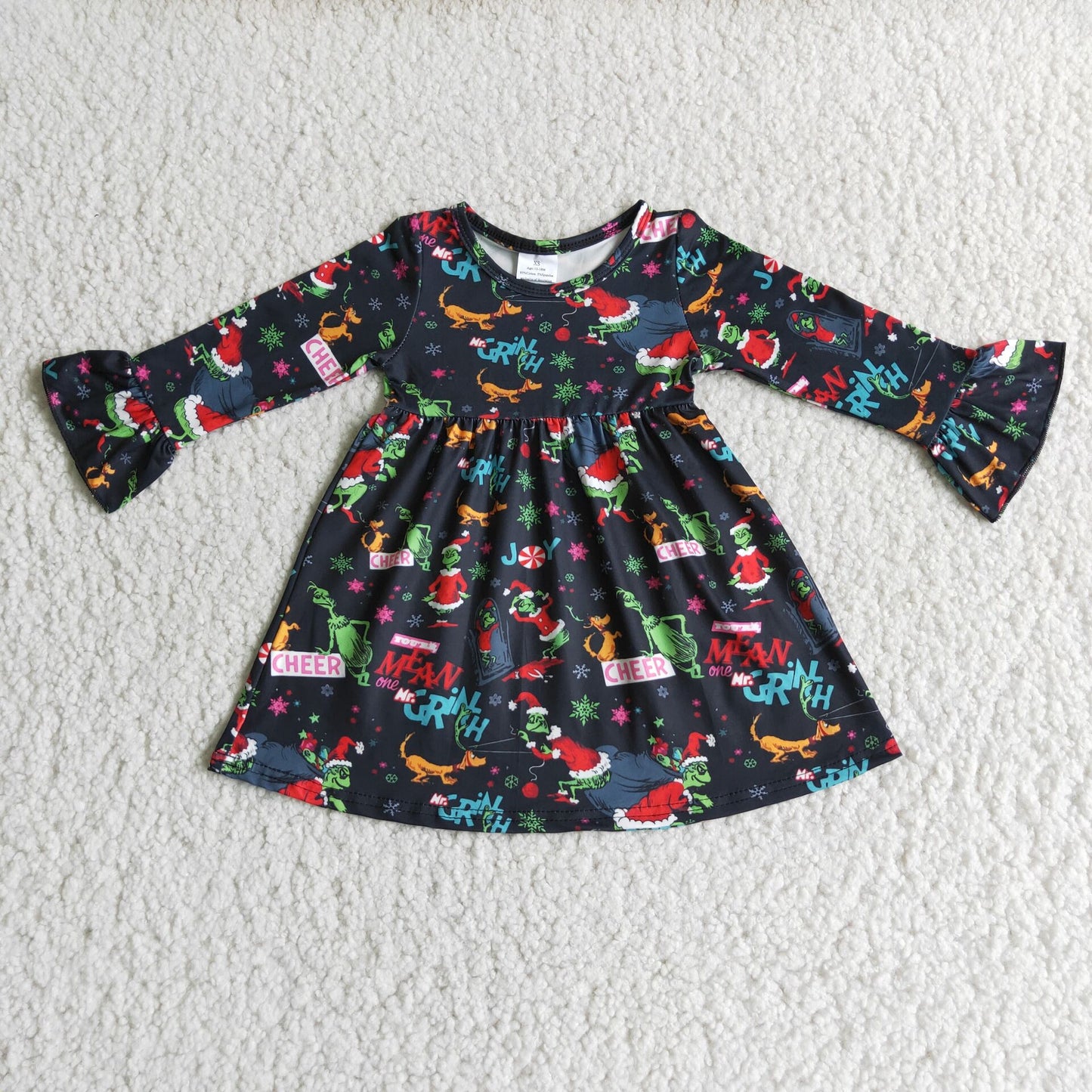 (Promotion)6 A29-13 Christmas Frog Knee Length Dress