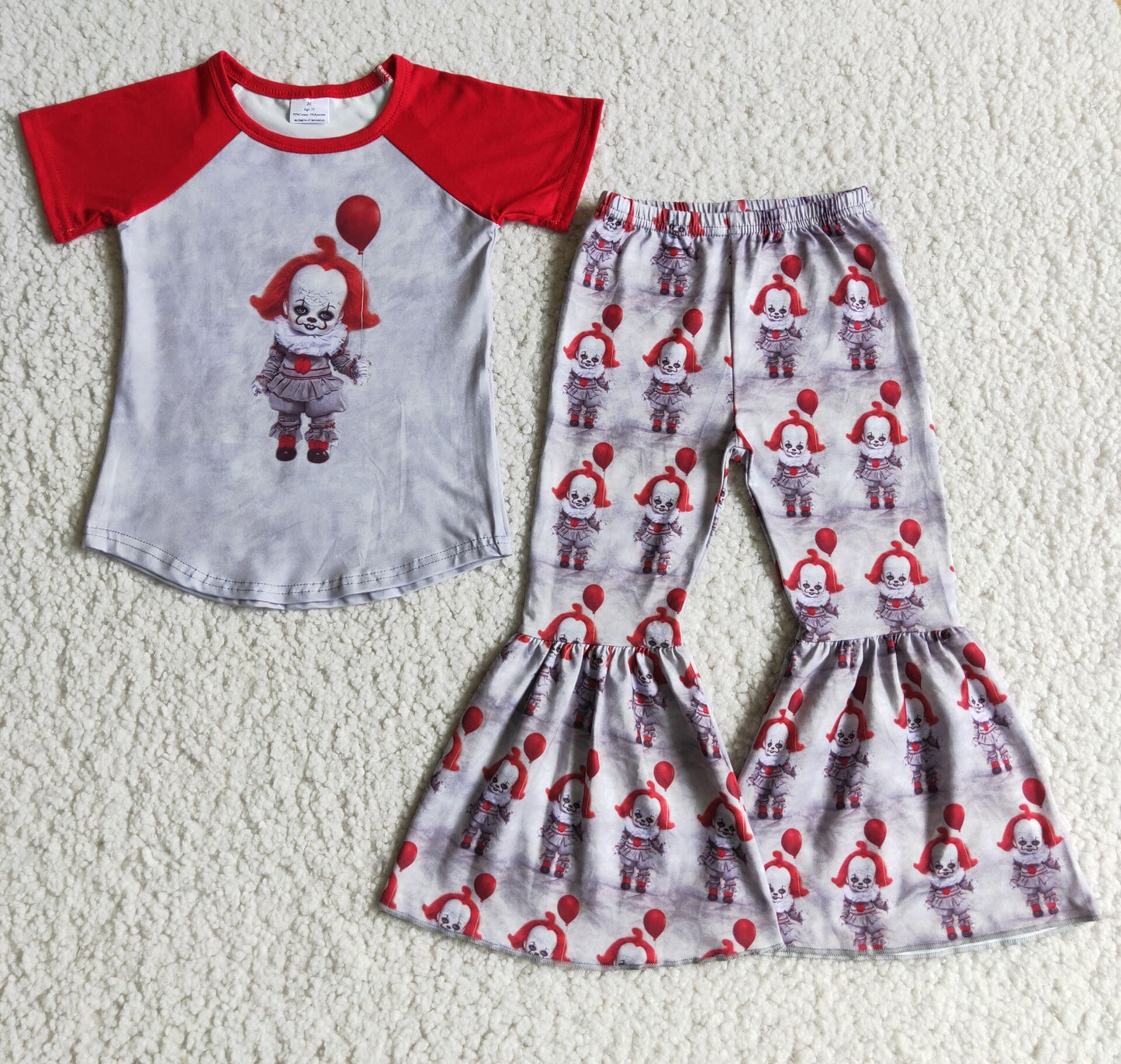 Short sleeve bell bottom pants Halloween outfits D3-14