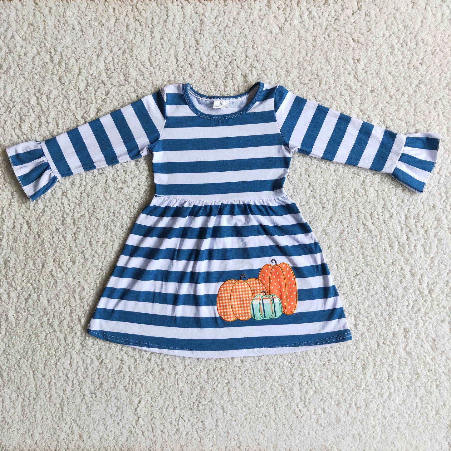 Baby girls pumpkin dress embroideried styles 6 A19-13