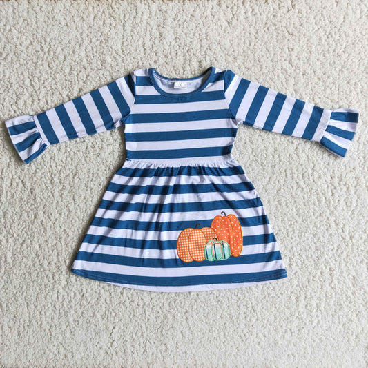 Baby girls pumpkin dress embroideried styles      6 A19-13