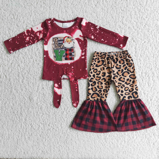 Long sleeve bell bottom pants Christmas outfits