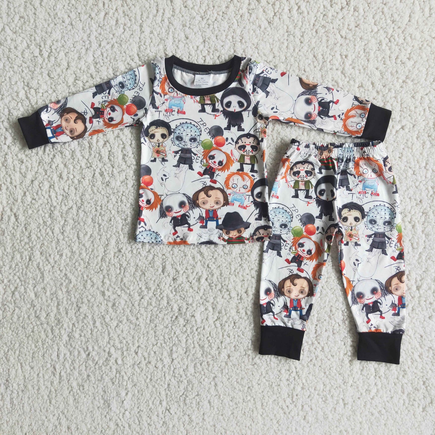 (Promotion) Friends Print Boys Halloween Pajamas Outfits 6 B4-4