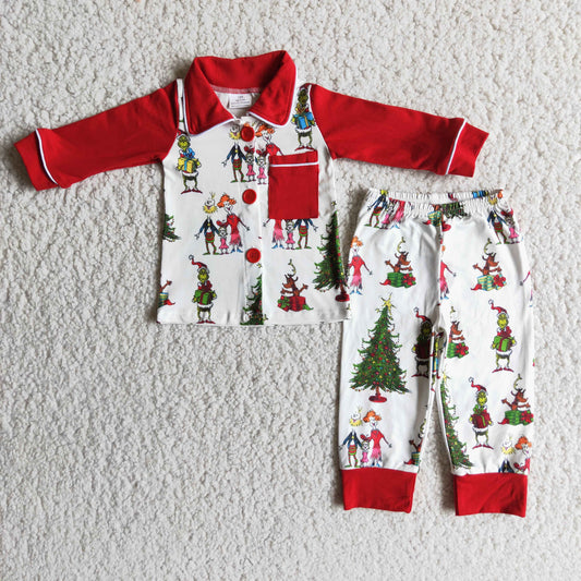 Boys long sleeve Christmas pajamas