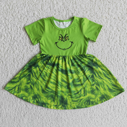 (Promotion)E3-3 Short sleeve knee length Christmas dress