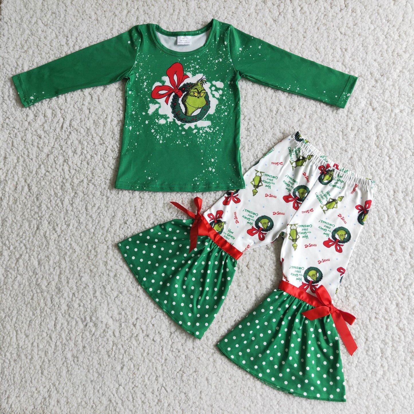 (Promotion) Long sleeve bell bottom pants Christmas outfits 6 C6-20
