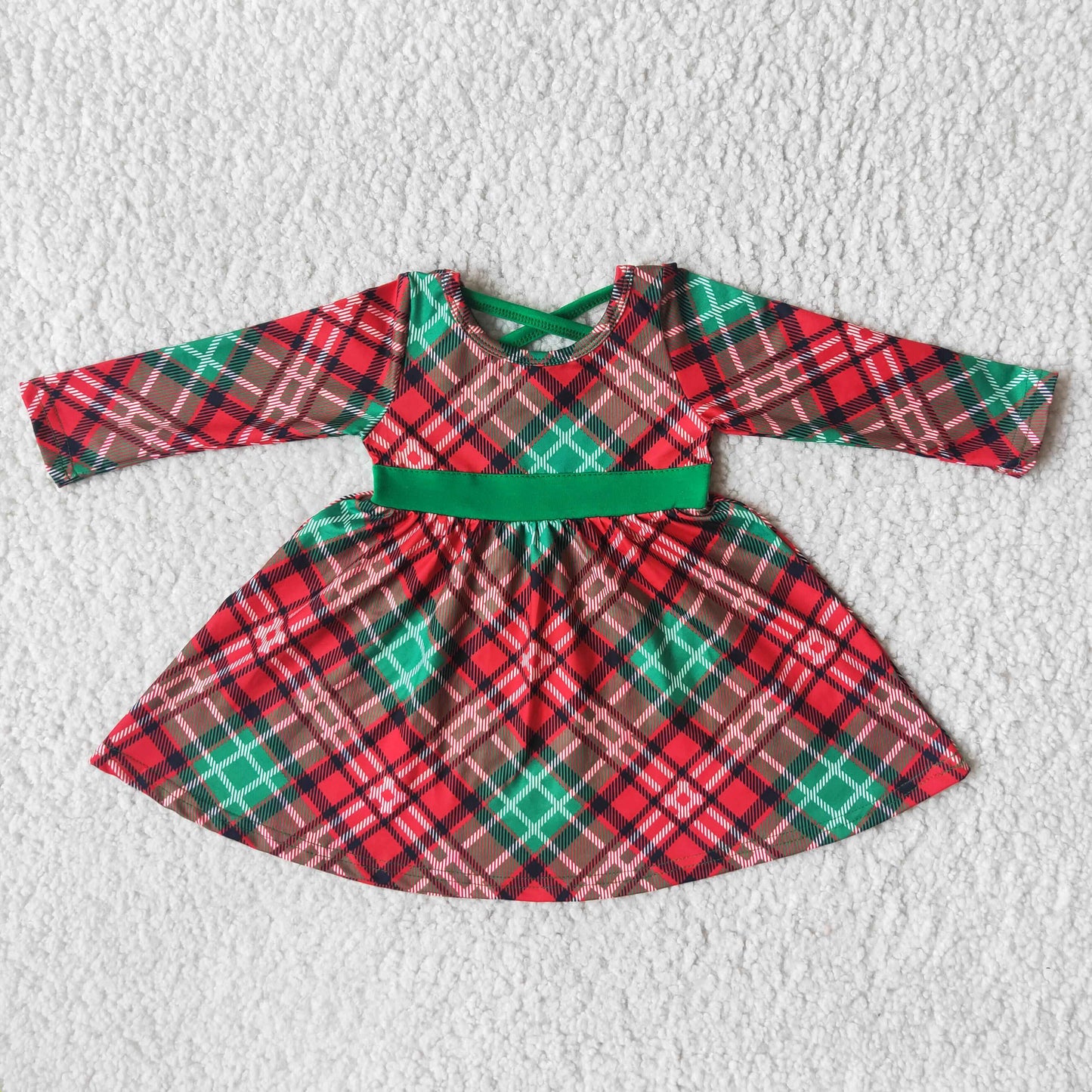 (Promotion) 6 A8-19 Long sleeve knee length Christmas dress
