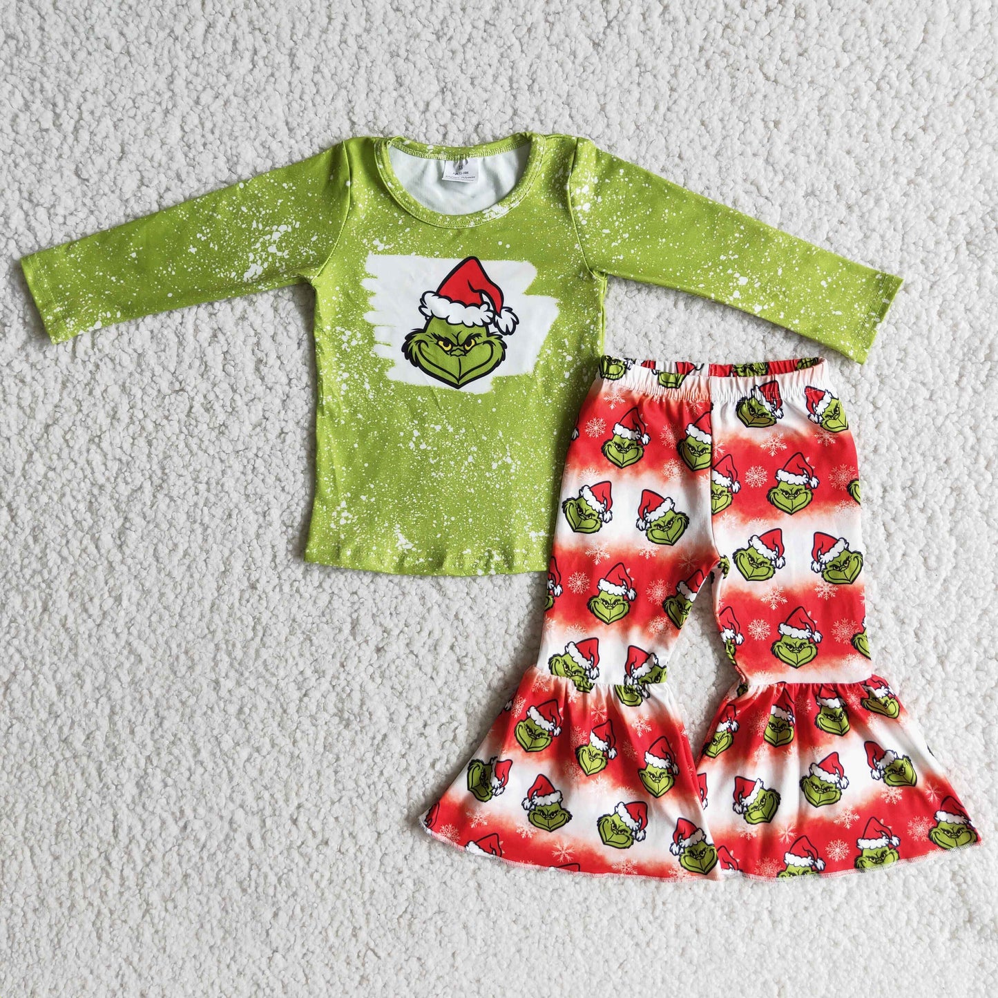 Long sleeve bell bottom pants Christmas outfits 6 B7-21