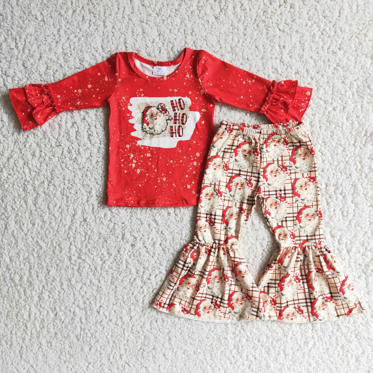 (Promotion)Long sleeve bell bottom pants Christmas outfits 6 A4-27