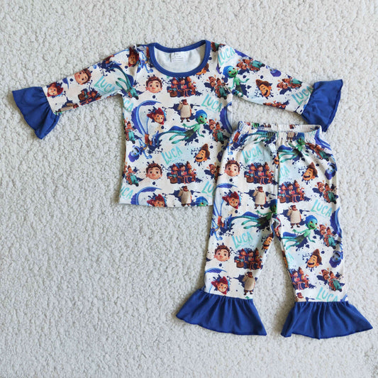 (Promotion) Girls long sleeved pajamas    6 A16-18