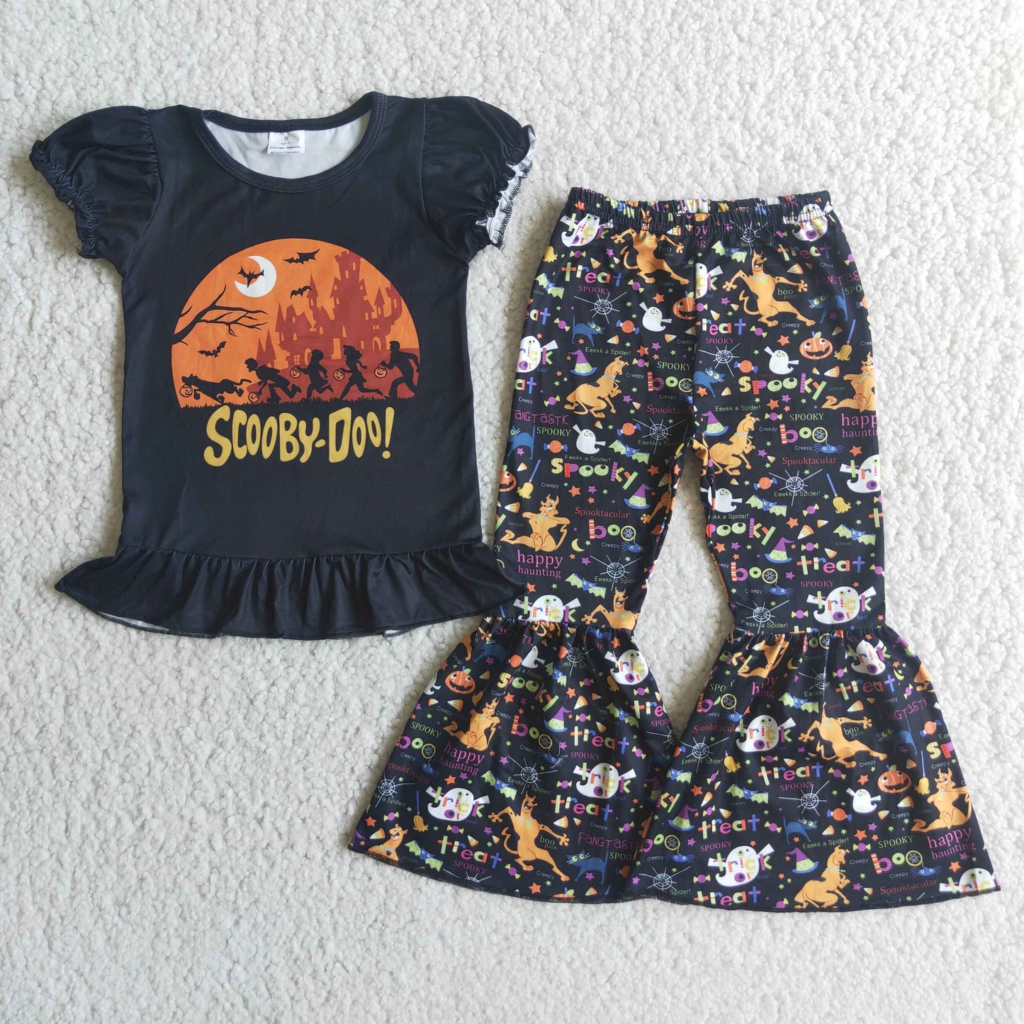Short sleeve bell bottom pants Halloween outfits E4-27