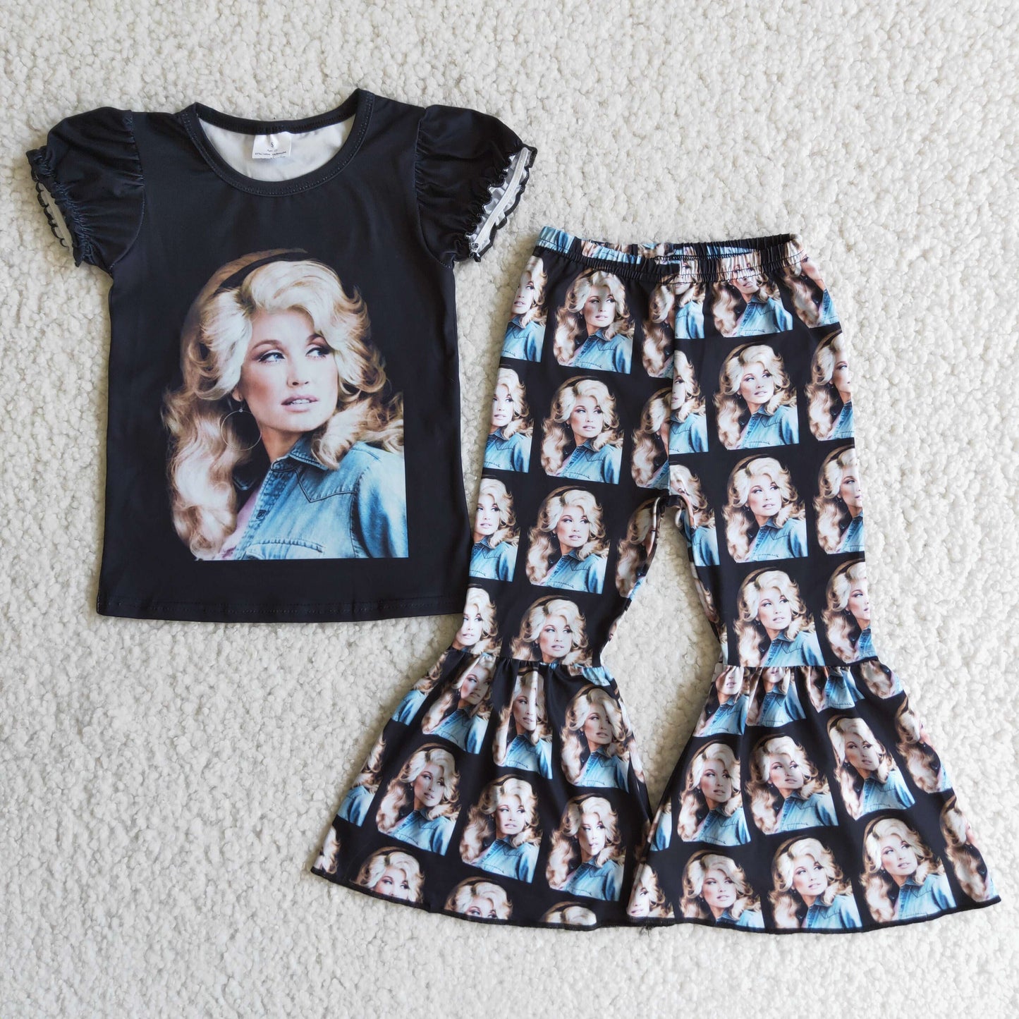 (Promotion)Short sleeve bell bottom pants outfits D3-3