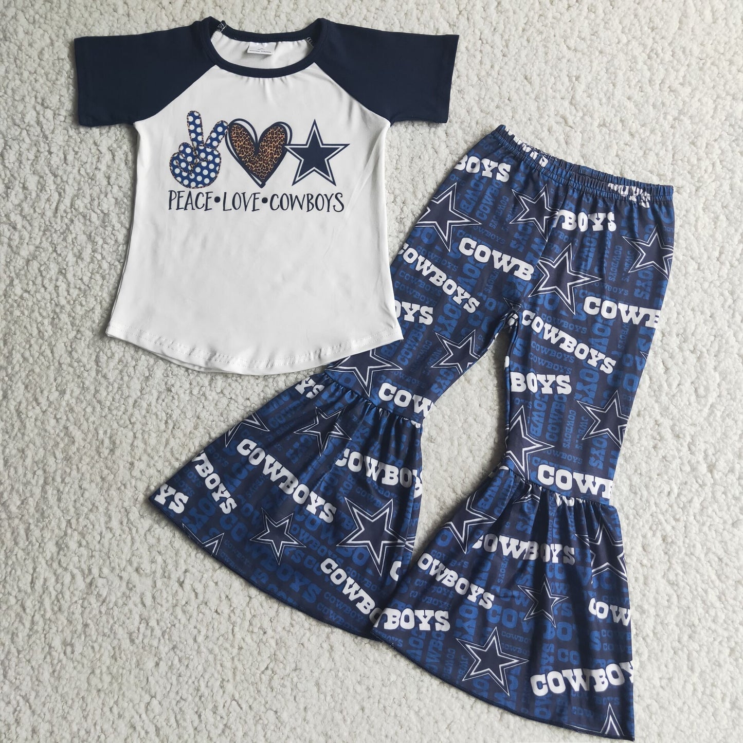 Short sleeve bell bottom pants outfits A1-12