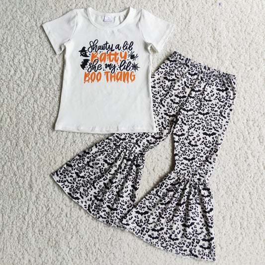 Short sleeve bell bottom pants Halloween outfits   D4-19