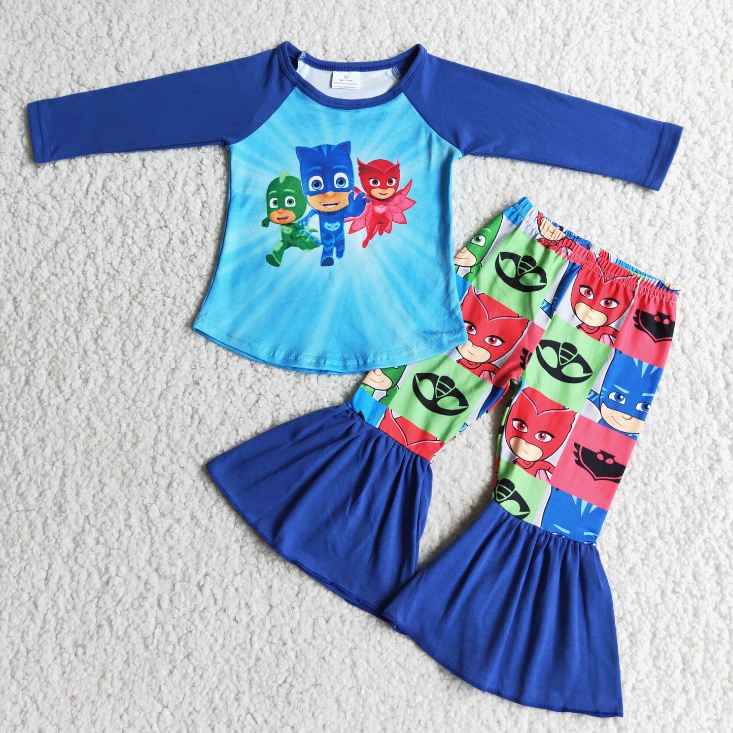 (Promotion) Long sleeve bell bottom pants outfits 6 C9-3