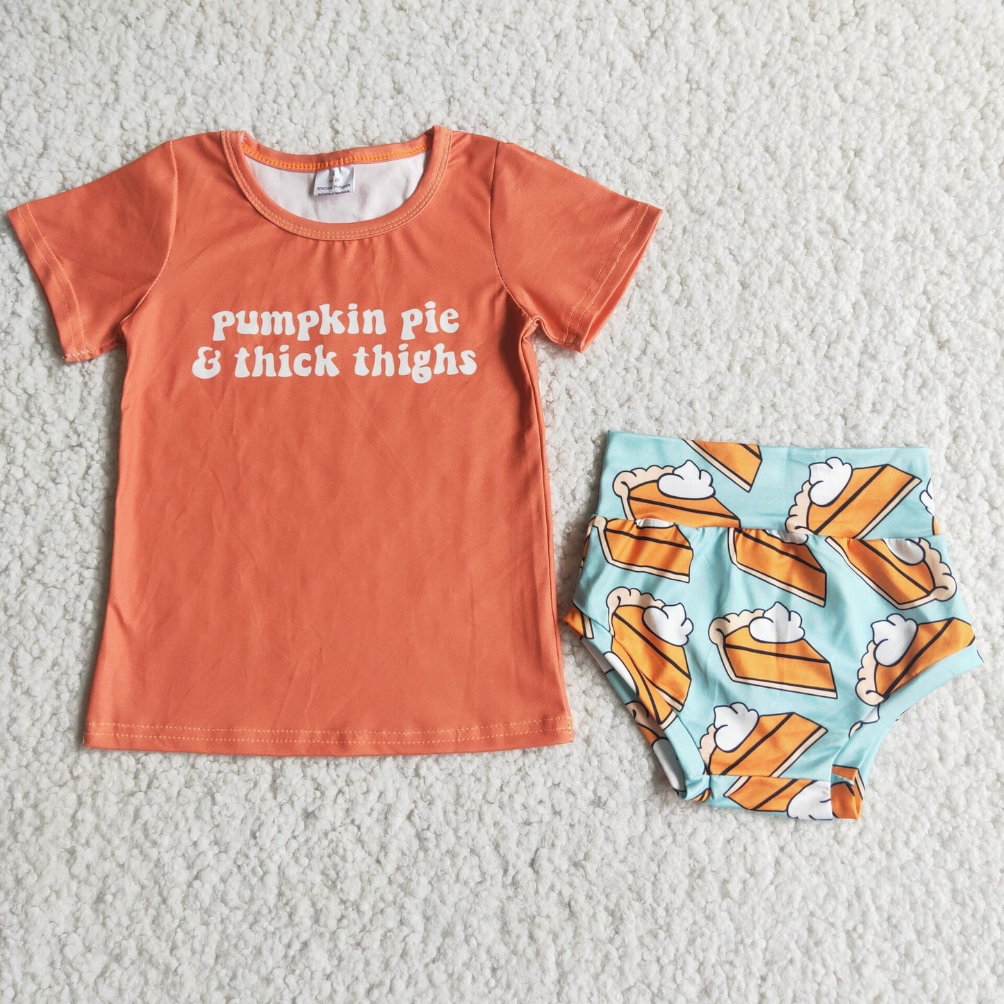 Short sleeve shirt bummie pumpkin outfits C1-7