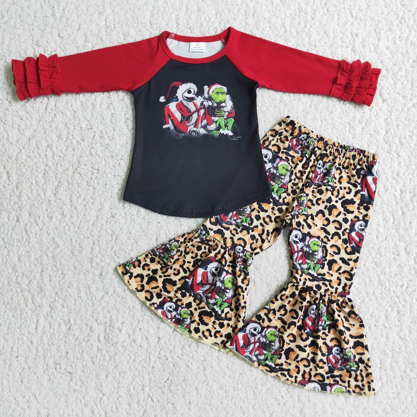 Long sleeve bell bottom pants Christmas outfits 6 C9-22