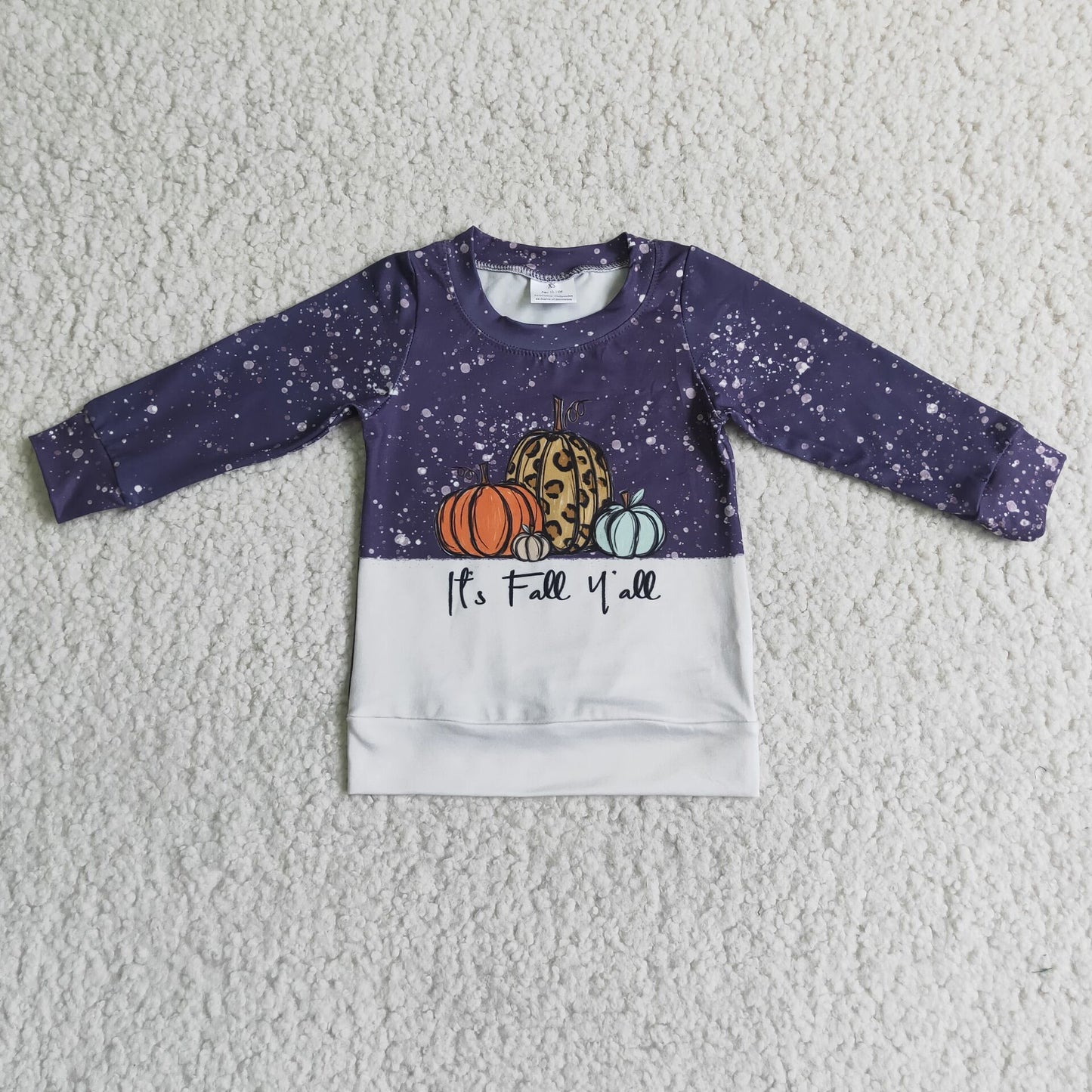(Promotion) It's Fall Y'all kids pumpkin tee shirts top 6 B4-32