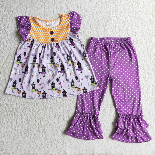 Flutter sleeve ruffle pants Halloween outfits
