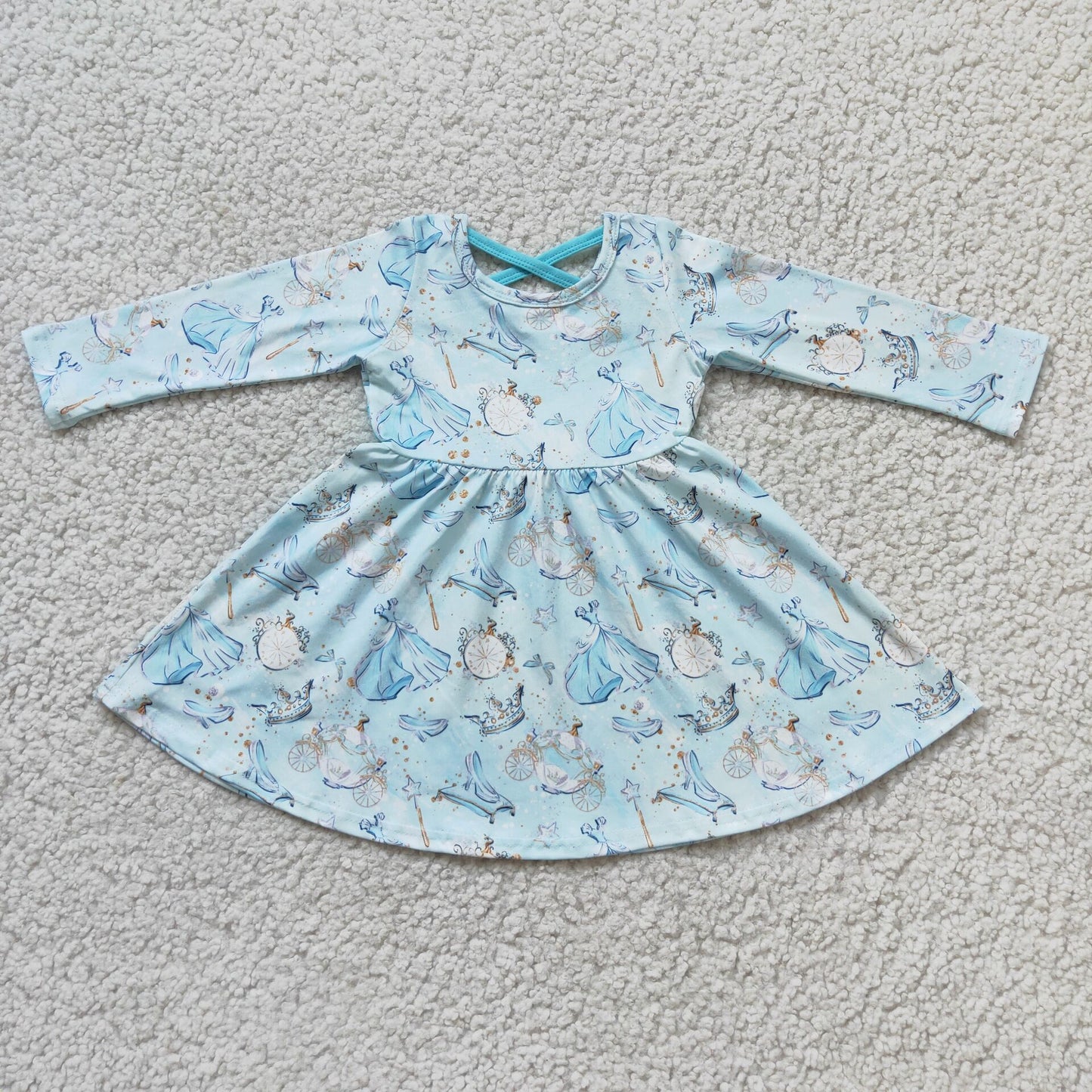 (Promotion)6 A13-3Long sleeve knee length dress