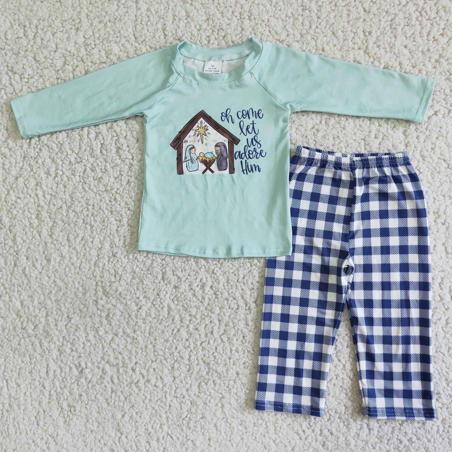(Promotion)Boys long sleeved Christmas outfits 6 A4-1